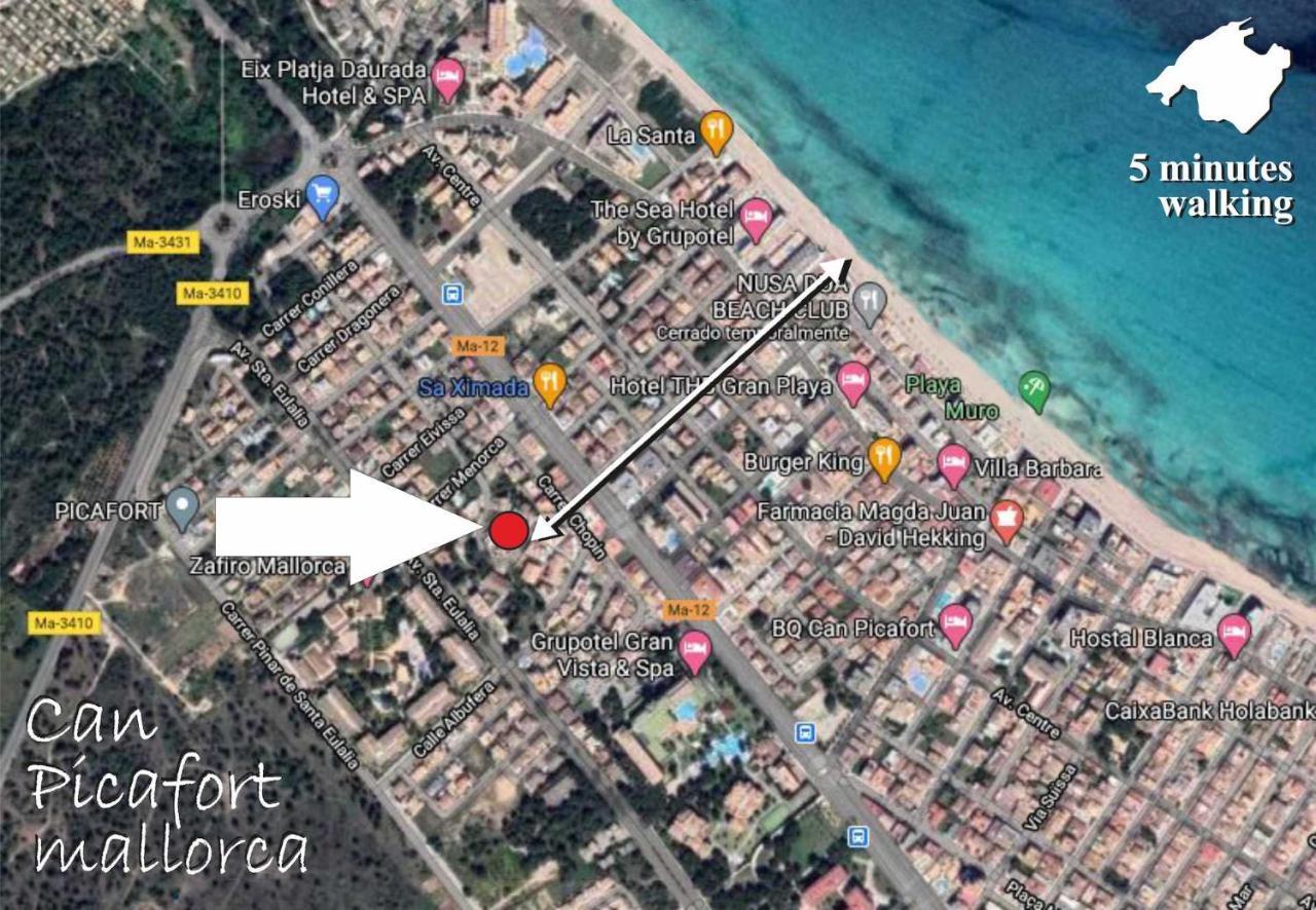 Villa Beach Palmitos Can Picafort  Εξωτερικό φωτογραφία